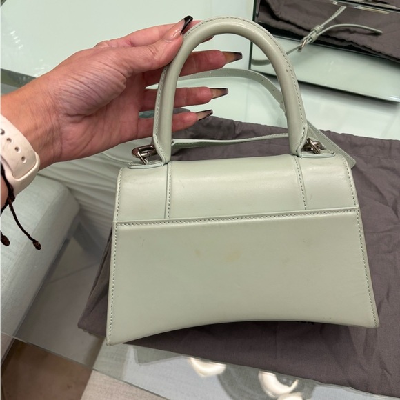 Authentic Balenciaga Small Hourglass Top Handle in Mint Green - Picture 10 of 11
